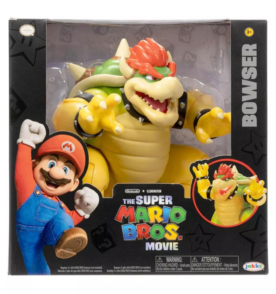 Nintendo The Super Mario Bros. Movie Bowser Figure with Fire Breathing Effect