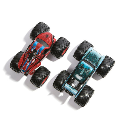 Monster Jam, Marvel Official Venom vs. The Amazing Spider-Man Die-Cast Monster Trucks, 1:64 Scale