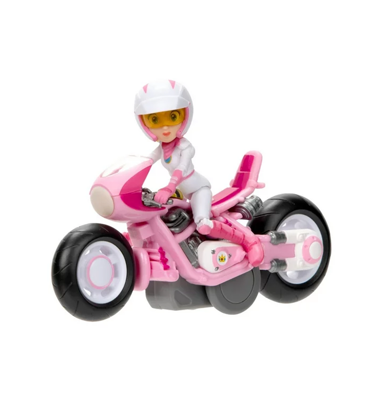 Super Mario Bros. The Movie Pull Back Racers Peach Figure & Vehicle