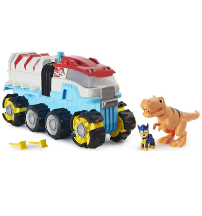 Paw Patrol, Dino Rescue Dino Patroller Motorized Team Vehicle with Exclusive Chase and T. Rex Toy Figures