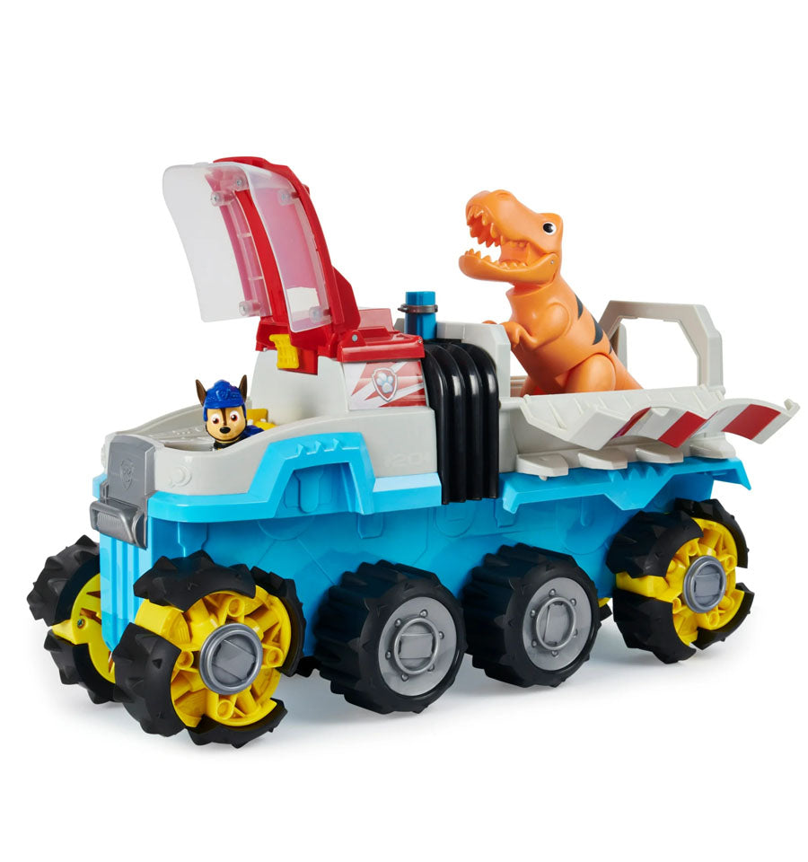 Paw Patrol, Dino Rescue Dino Patroller Motorized Team Vehicle with Exclusive Chase and T. Rex Toy Figures