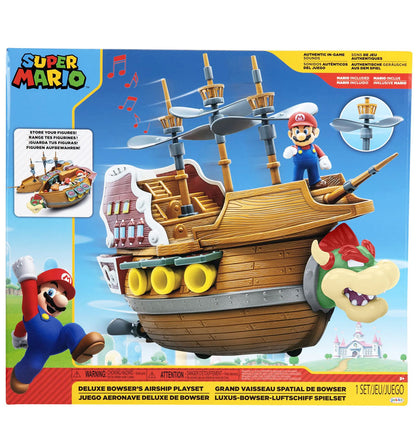 Nintendo Super Mario Deluxe Bowsers Airship 2.5 inch Action Figure Playset