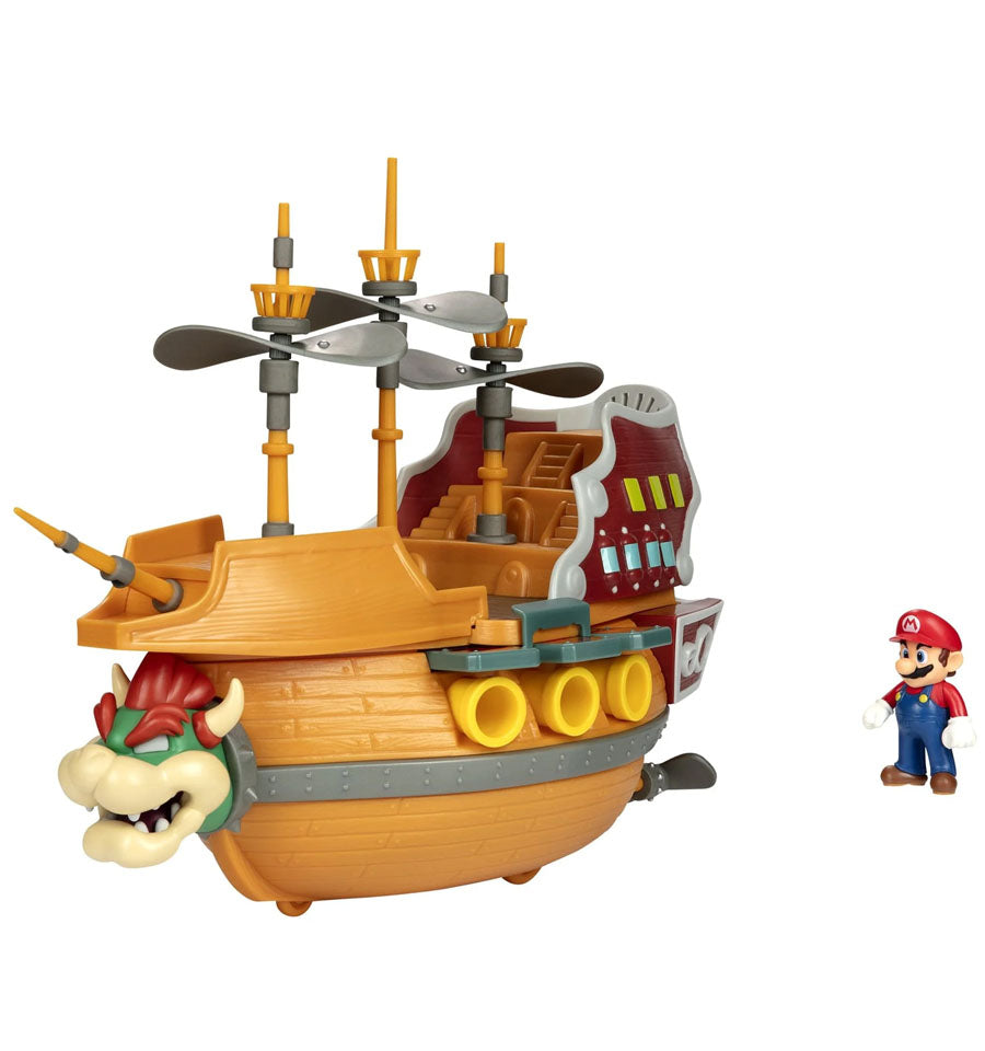 Nintendo Super Mario Deluxe Bowsers Airship 2.5 inch Action Figure Playset