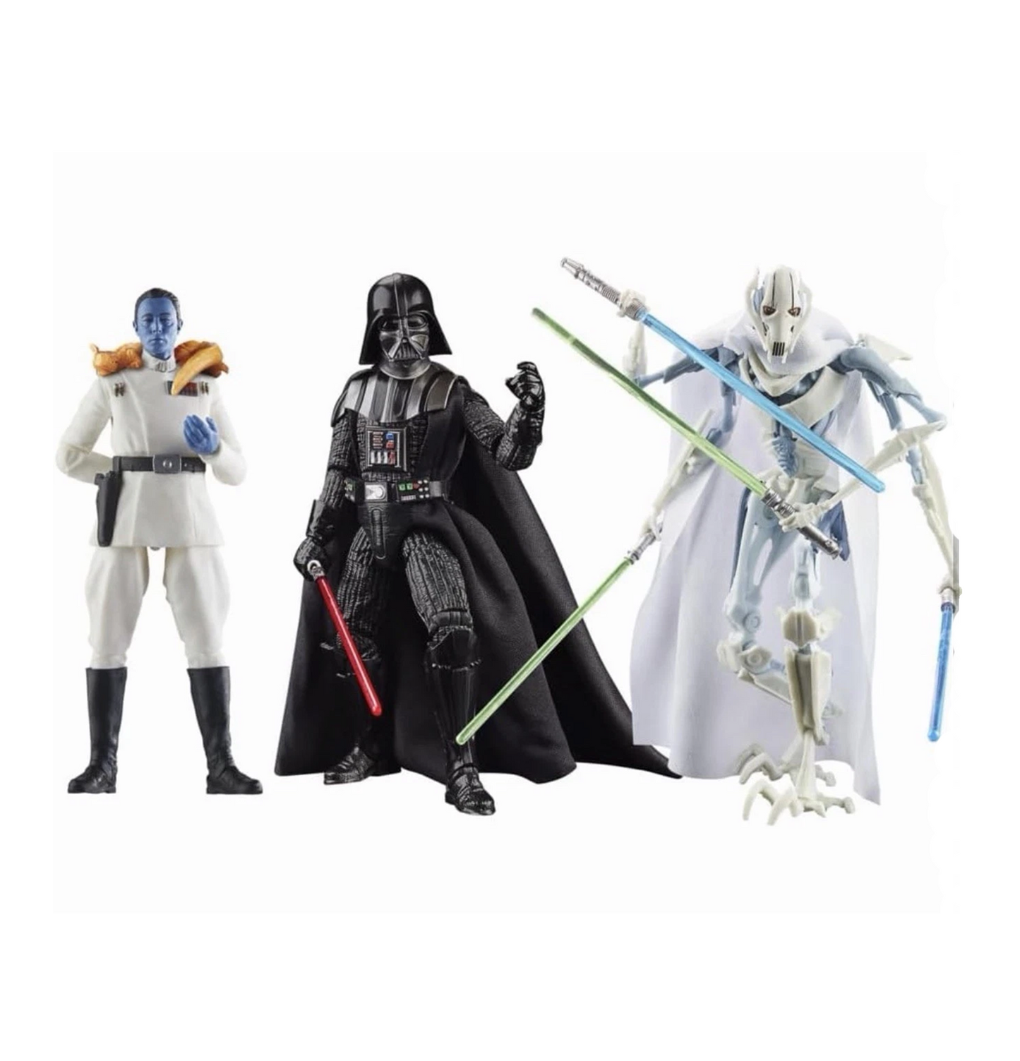 Star Wars Black Series Grand Admiral Thrawn, General Grievous & Darth Vader Exclusive Action Figure 3-Pack [Masters of Evil]