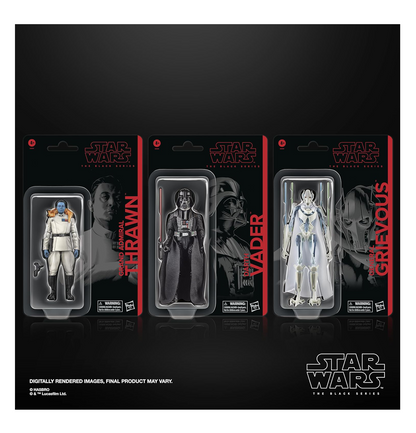 Star Wars Black Series Grand Admiral Thrawn, General Grievous & Darth Vader Exclusive Action Figure 3-Pack [Masters of Evil]