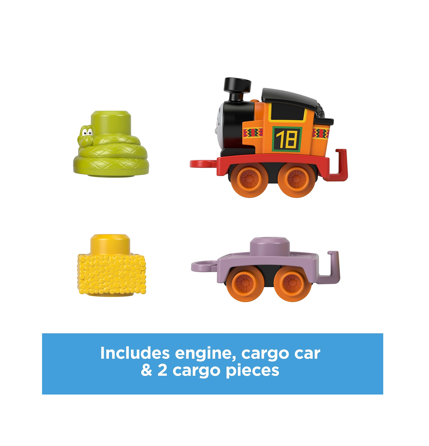 Thomas & Friends, My First Nia Push-Along Toy Train with Stacking Cargo