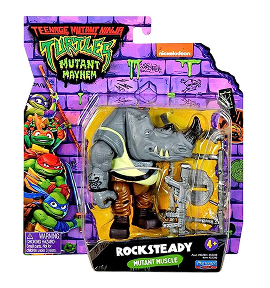Teenage Mutant Ninja Turtles Mutant Mayhem Rocksteady Action Figure (Mutant Muscle)