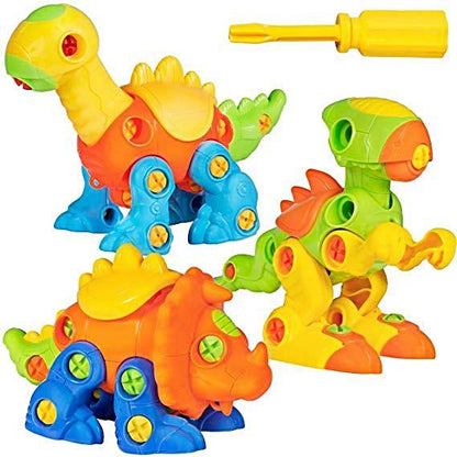 106-Piece Set Of 3 Take-Apart Dinosaur w/ Tools