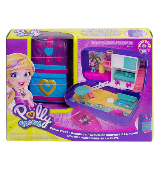 Polly Pocket Hidden Places Beach Vibes Backpack Playset