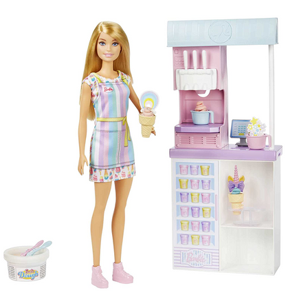Barbie Ice Cream Shop Playset- (Blonde)