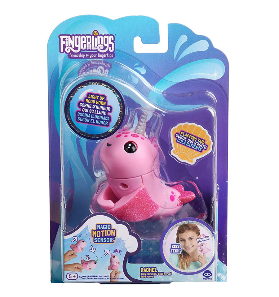 Fingerlings Light Up Narwhal - Rachel (Pink)