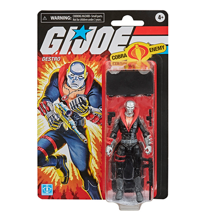 G.I. Joe Retro Collection Destro Toy 3.75" Collectible Figure