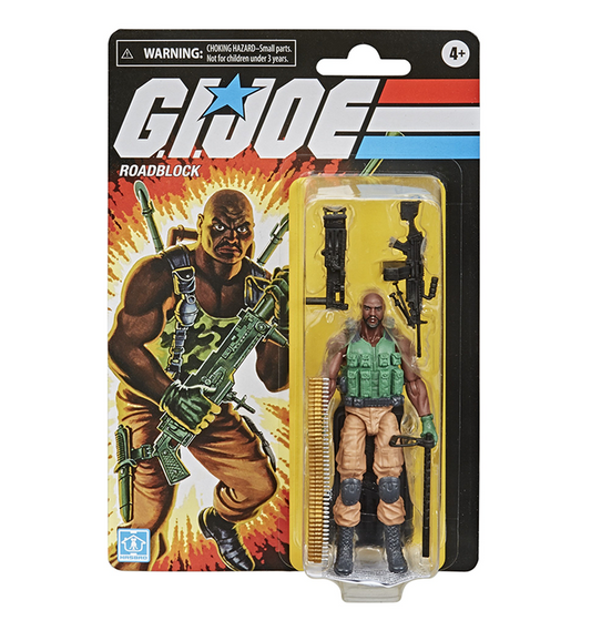 G.I. Joe Retro Collection Roadblock Toy 3.75" Collectible Figure