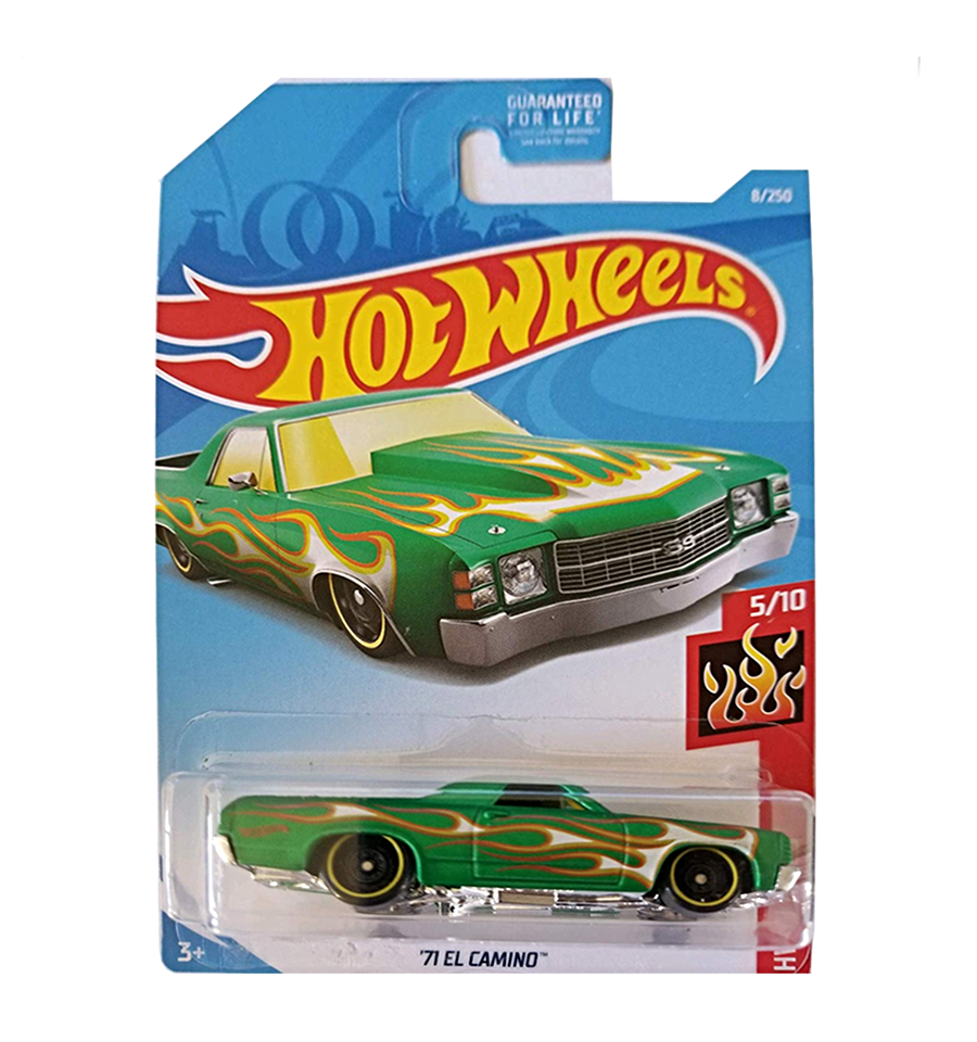 Hot Wheels Hw Flames 5/10 - '71 El Camino (Green)