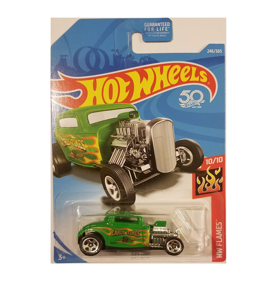 Hot Wheels 2018 Hw Flames 10/10 - '32 Ford (Green) – Toys Onestar