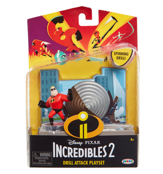 Incredibles 2- Drill Attack Playset with Mr. Incredible Mini Figure