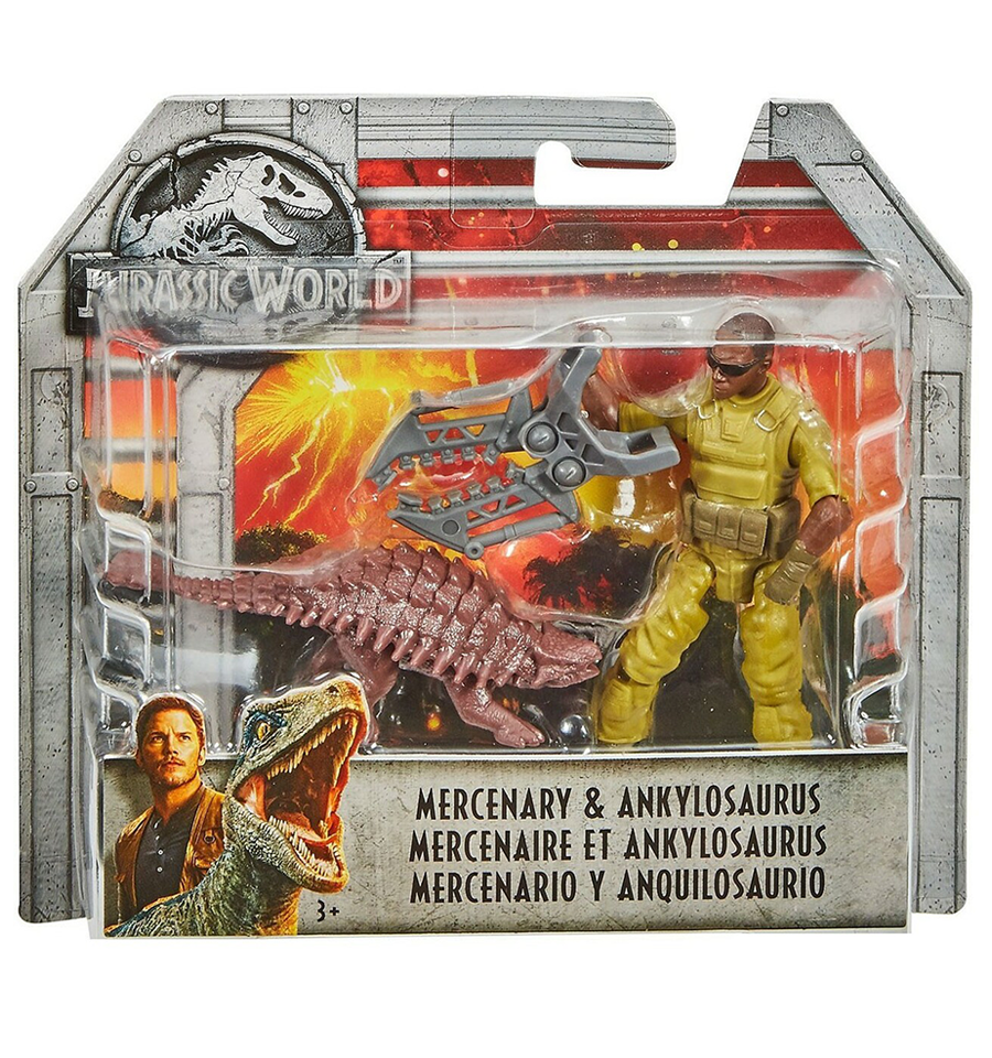 Jurassic World Fallen Kingdom Mercenary & Ankylosaurus Action Figure