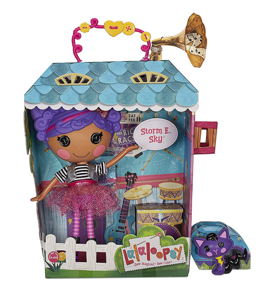 Lalaloopsy Doll - Storm E. Sky with Pet Cool Cat, 13" Rocker Musician Doll