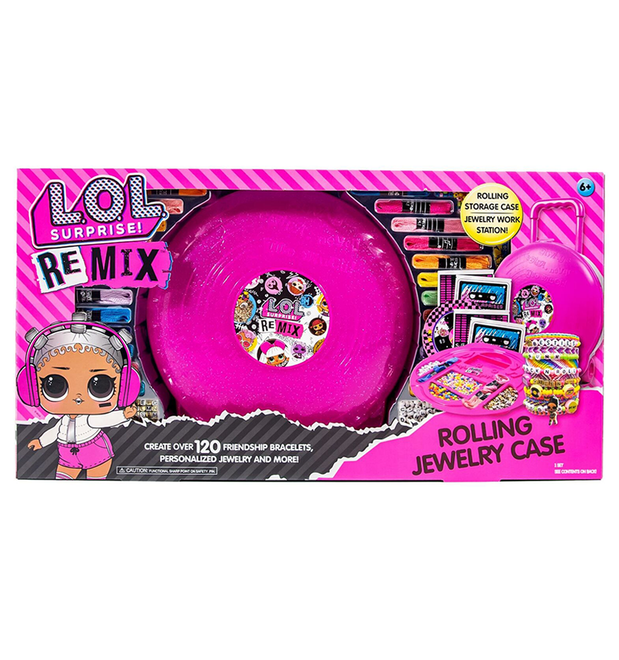 LOL Surprise! REMIX Rolling Jewelry Case, Storage & Jewelry Work Station