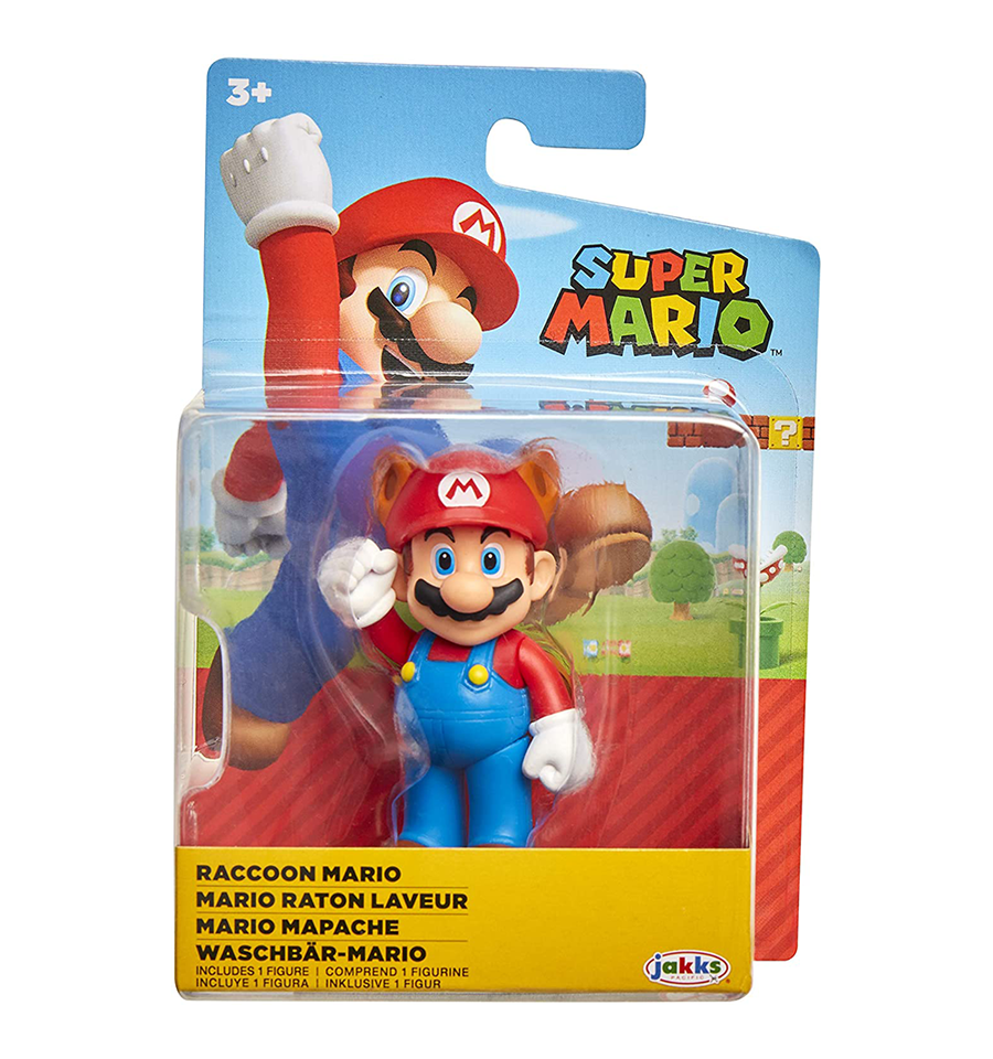 Nintendo Super Mario Racoon Mario 2.5" Action Figure