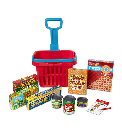 Melissa & Doug Fill & Roll Grocery Basket Play Set