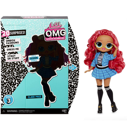 L.O.L. Surprise! O.M.G. Series 3 Class Prez Fashion Doll with 20 Surprises