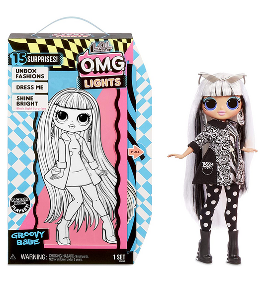 L.O.L Surprise OMG Lights Groovy Babe Fashion Doll with 15 Surprises