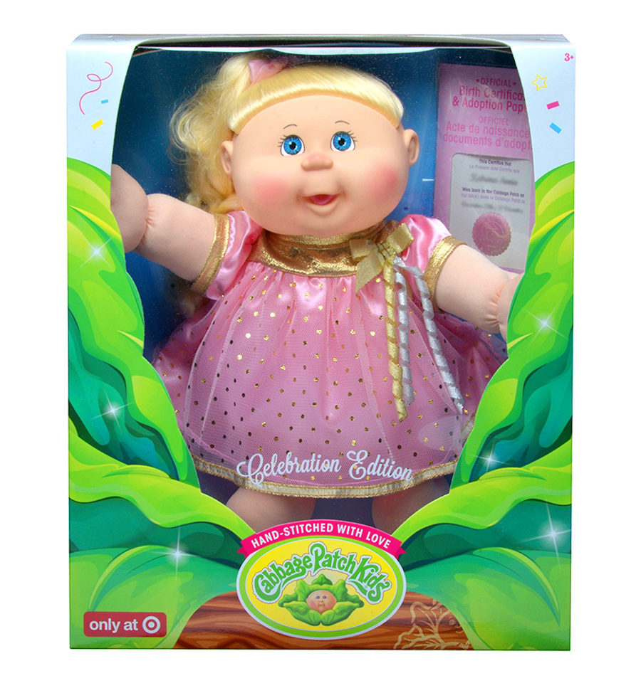 Cabbage Patch Kids 14" Celebration Blue Eyed Kid - Pink & Gold
