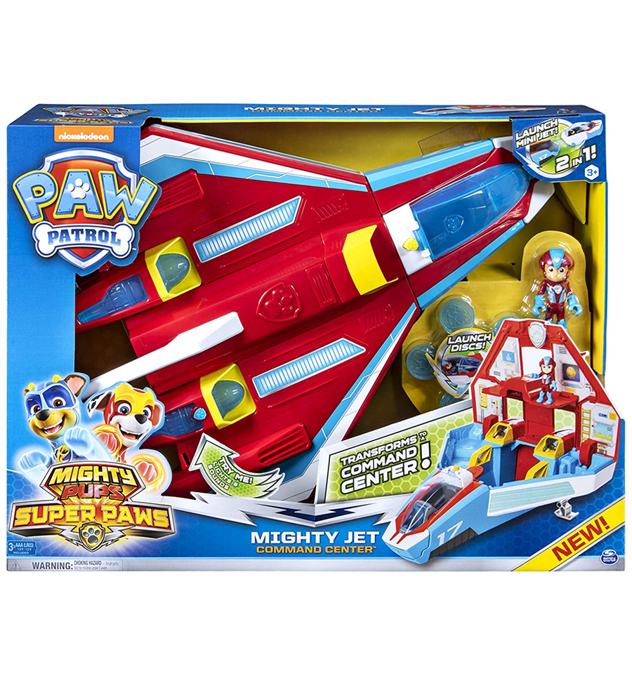 PAW Patrol Super Mighty Pups Transforming Jet Command Center - Ryder