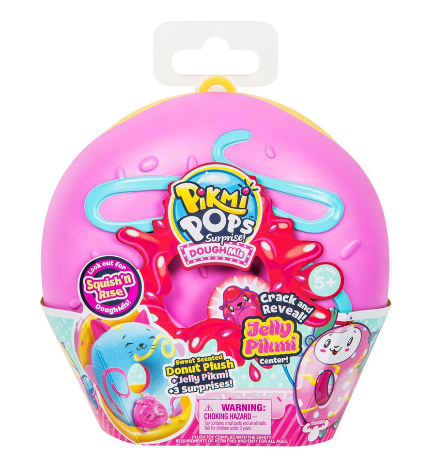 Pikmi Pops DoughMis Series Surprise Pack- 1pc Collectible Scented Medium Plush (Pink)
