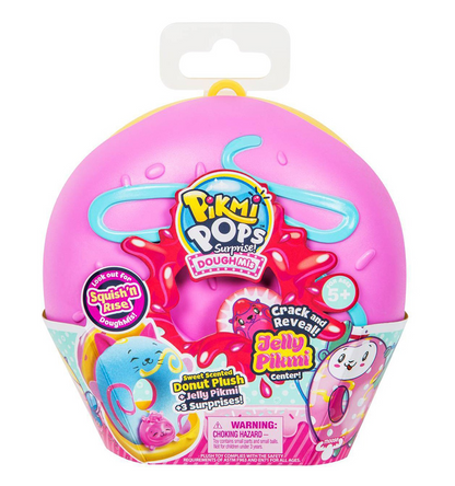 Pikmi Pops DoughMis Series Surprise Pack- 1pc Collectible Scented Medium Plush (Pink)