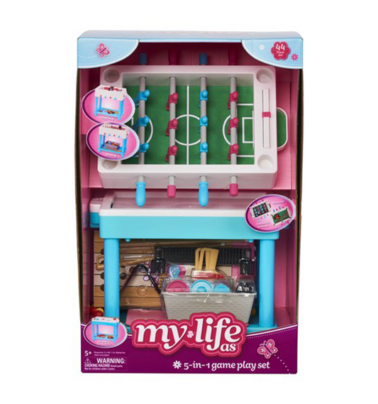 My Life As 5-in-1 Game Play Set for 18" Doll, 44 Pieces