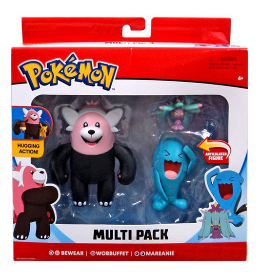 Pokemon Series 1 Battle Figure Bewear, Wobbuffet & Mareanie Pack