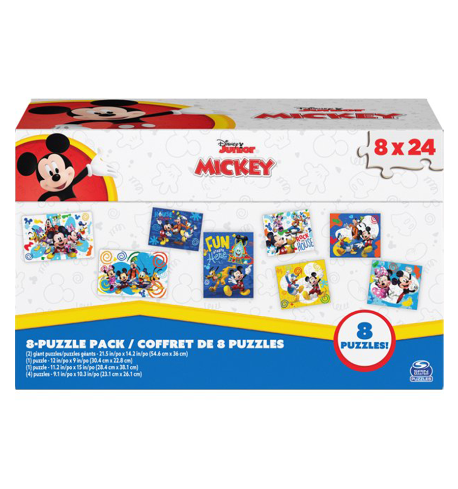 Mickey Mouse, 8 Jigsaw Bundle 24-Piece Puzzles