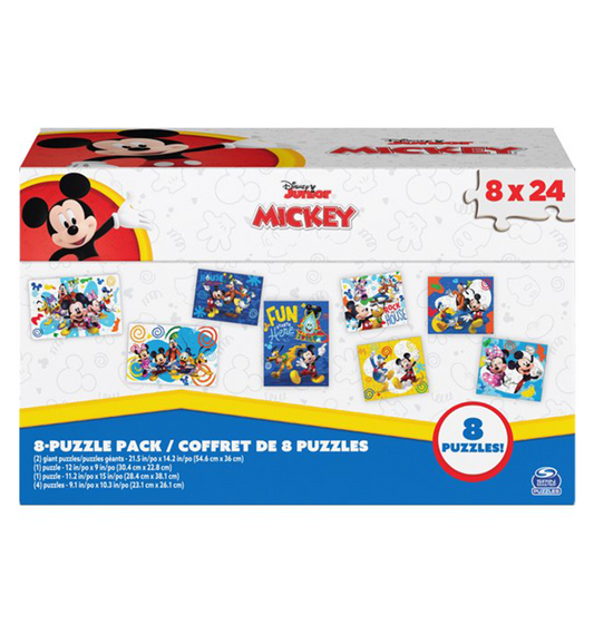 Mickey Mouse, 8 Jigsaw Bundle 24-Piece Puzzles