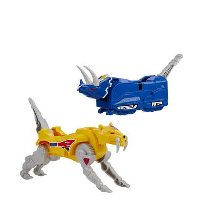 Power Rangers Mighty Morphin Triceratops and Sabertooth Tiger Dinozord 2- Pack