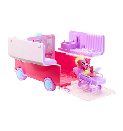 Scruff Surprise Vet Rescue - Ambulance Vet Set - Includes a Doctor's Bed