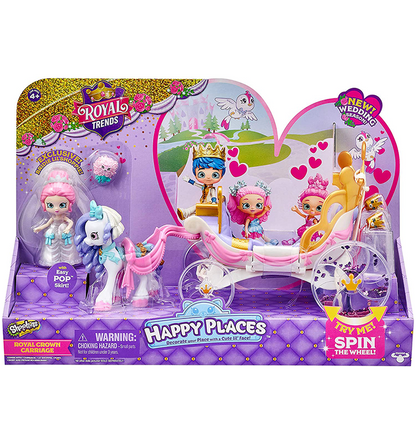 Shopkins Happy Places Royal Wedding Carriage with Pony and Petkins Inside