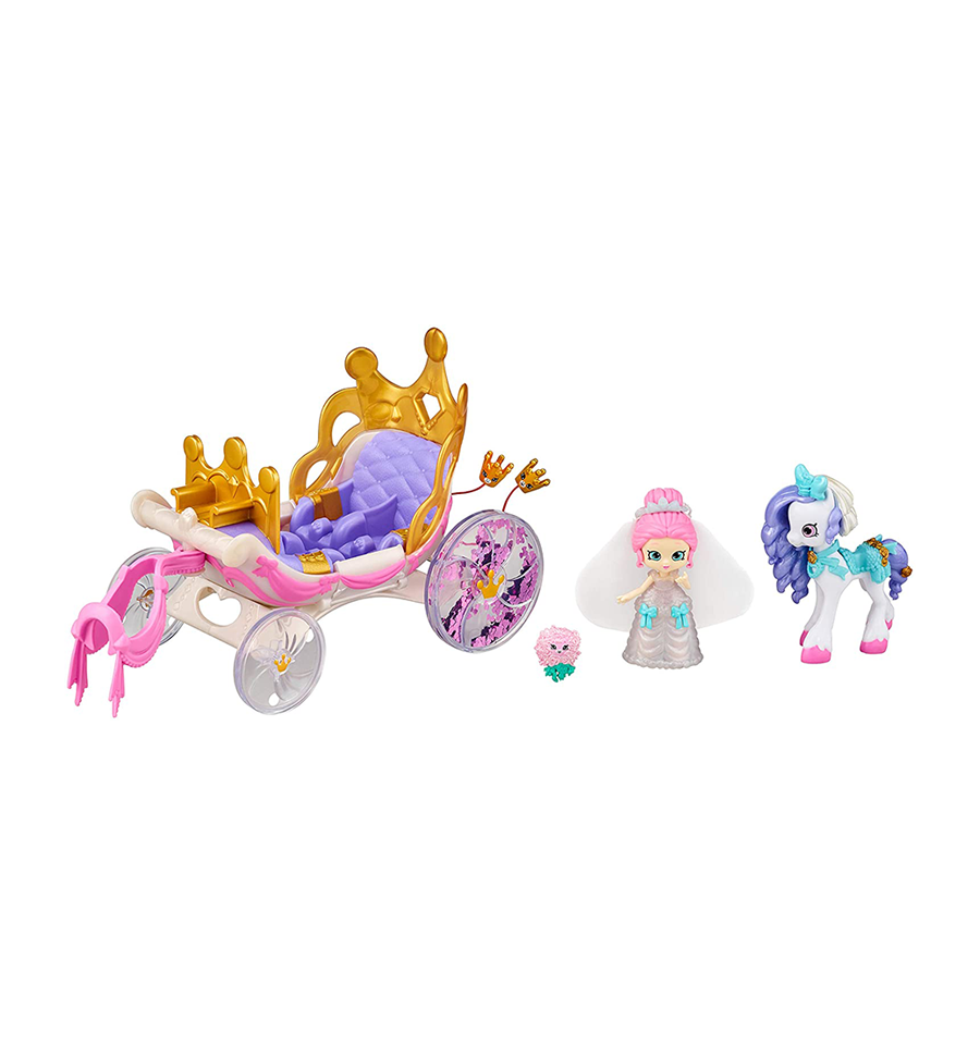 Shopkins Happy Places Royal Wedding Carriage with Pony and Petkins Inside