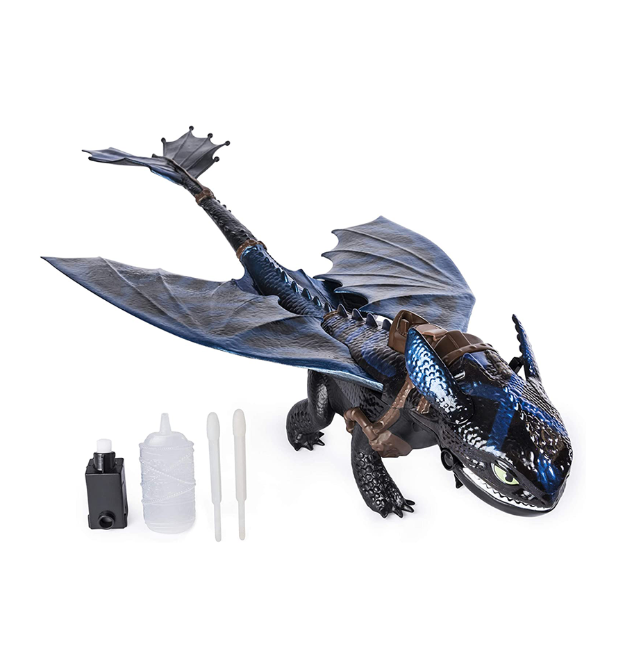 Dreamworks Dragons, Giant Fire Breathing Toothless, Dragon with Fire Breathing Effects & Bioluminescent Color