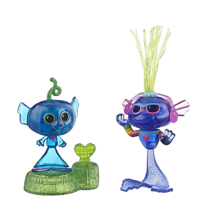 Trolls World Tour Techno Reef Bobble 2-Inch Figure 2-Pack