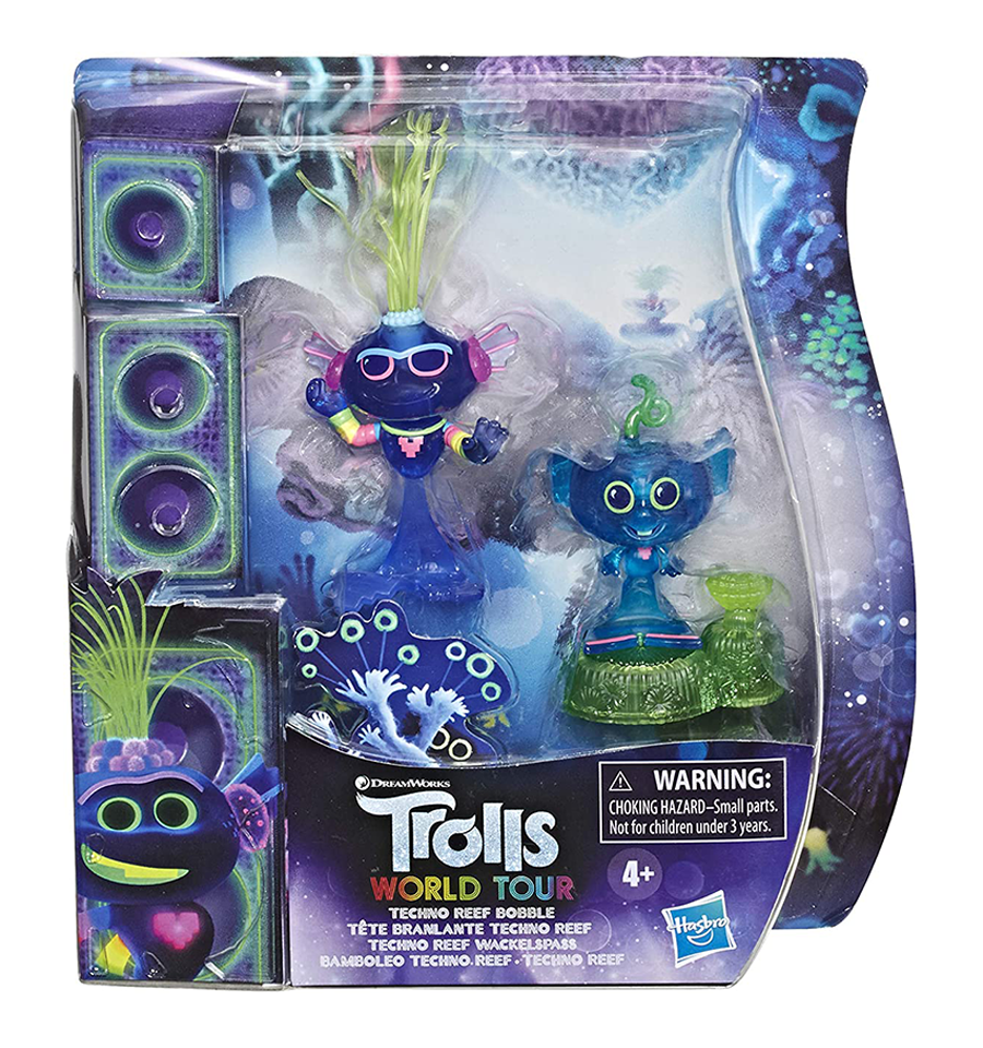 Trolls World Tour Techno Reef Bobble 2-Inch Figure 2-Pack