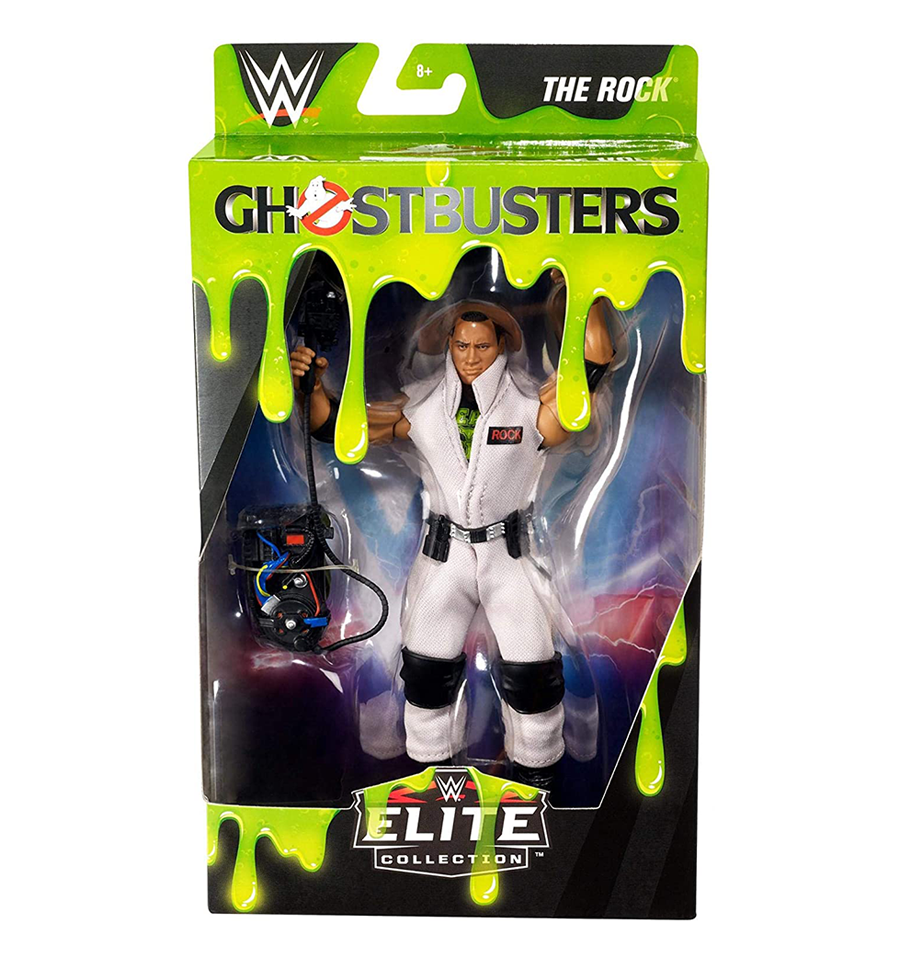 WWE Elite Ghostbusters The Rock Action Figure