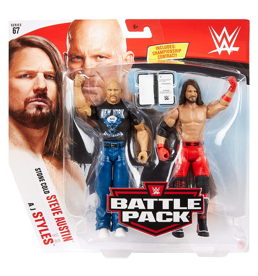 WWE Stone Cold Steve Auston vs AJ Styles Battle Pack Series #67